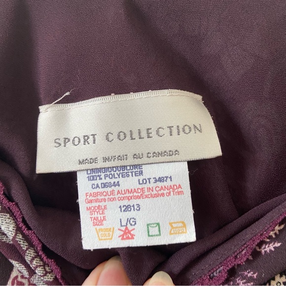 Vintage 90s Purple Floral Midi Skirt - Picture 3 of 6